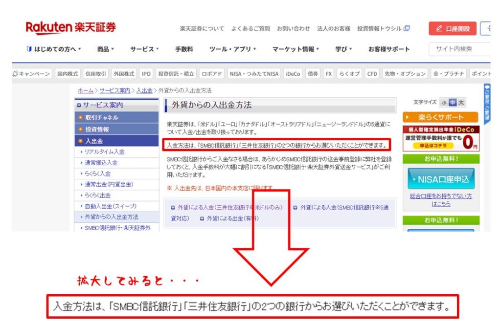 楽天証券ドル送金
